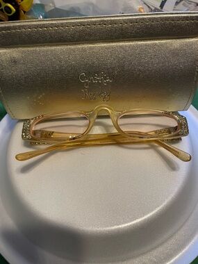 Cynthia Rowley Gold-Tone Crystal Accent Eye Glasses